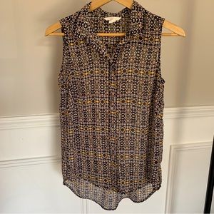 H&M Geometric Sleeveless Blouse Size 4
